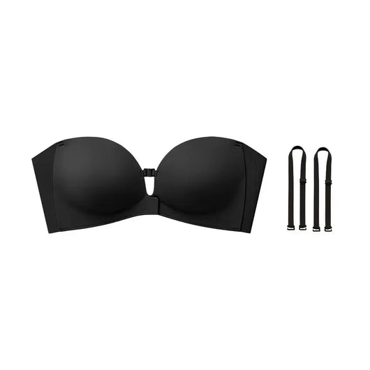 Strapless Front-Closure Push-Up Bra