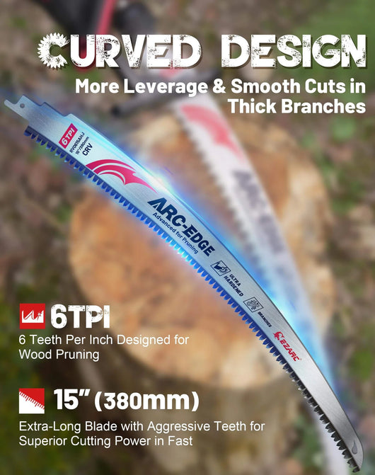 Japanese Teeth Arc Edge 6 TPI Reciprocating Saw Blade - 3 pieces