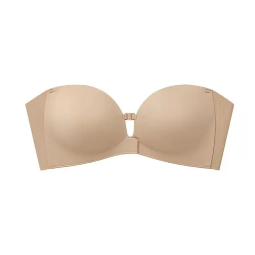 Strapless Front-Closure Push-Up Bra