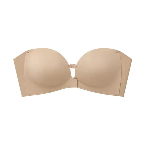 Strapless Front-Closure Push-Up Bra