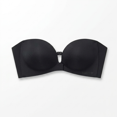 Strapless Front-Closure Push-Up Bra