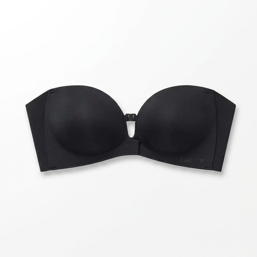 Strapless Front-Closure Push-Up Bra